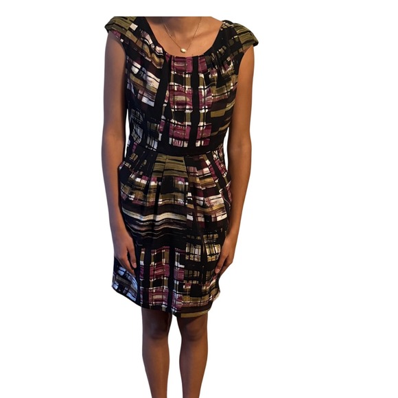 Corey P. Dresses & Skirts - Corey‎ P. Women's Size 10 Sheath Dress Knee Length Abstract Print Cap Sleeve